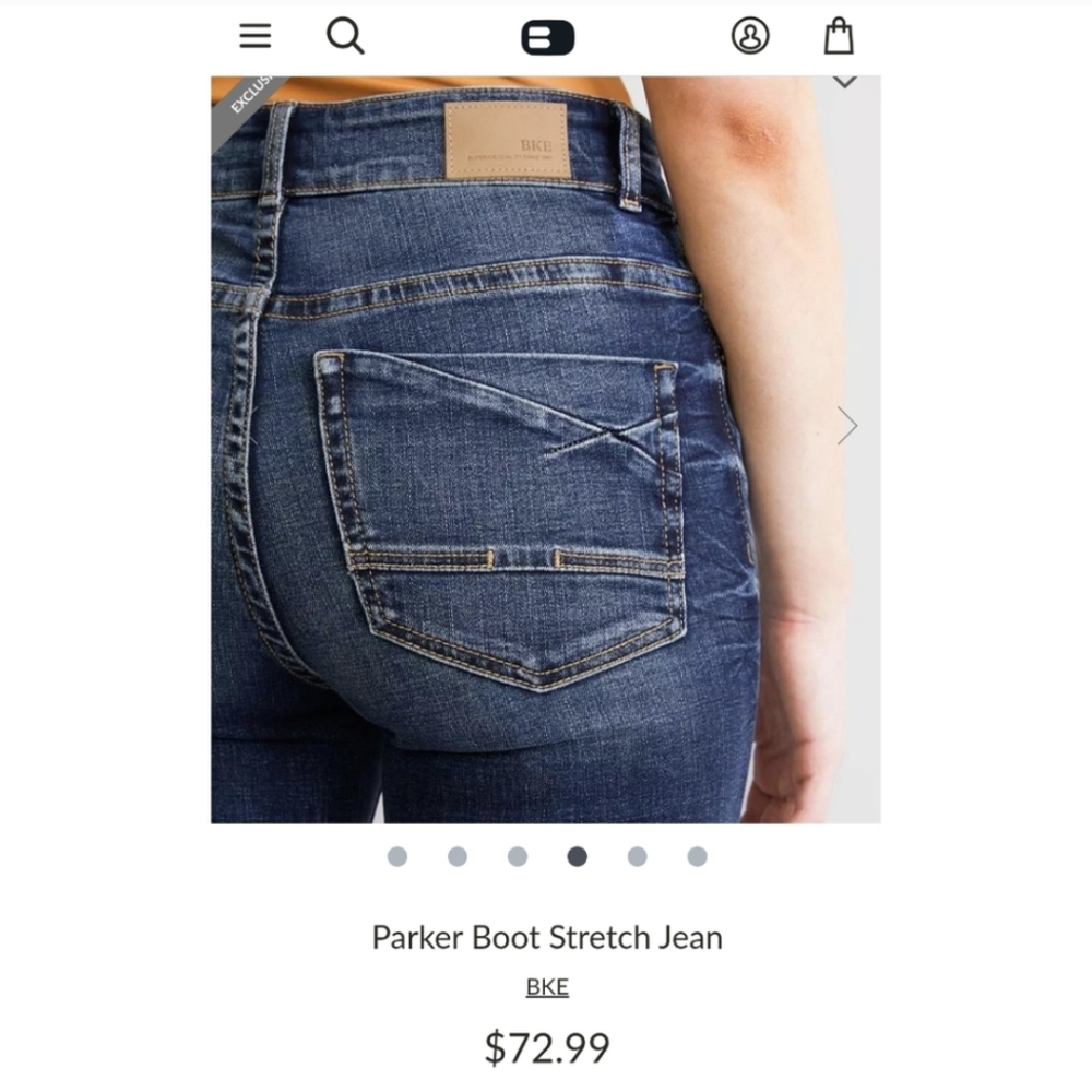 SOLD Buckle BKE Parker Universal High Rise Bootcut Jeans Sz 32 Fits Sz 14 - Picture 3 of 6
